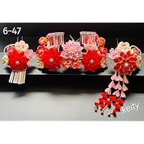 ダビさま専用 七五三髪飾りセット ぼかしブルー×桜色 6-78 楽天市場】【七歳用】桜と蝶のビーズビラかんざし【七五三